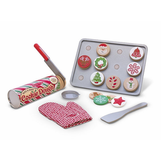 Melissa & Doug Slice and Bake Wooden Christmas Cookie Play Food Set