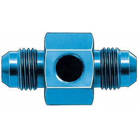 Aeroquip FCM2184 Blue Anodized Aluminum In-Line Fuel Pressure Adapter