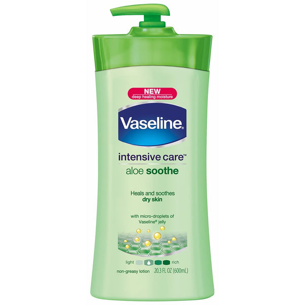 Vaseline Intensive Care Lotion, Aloe Soothe 20.3 oz (Pack of 3)