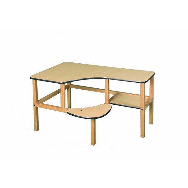 Wild Zoo Furniture Childs Wooden Computer Desk for 1, Ages 5 to 10, Maple/Green