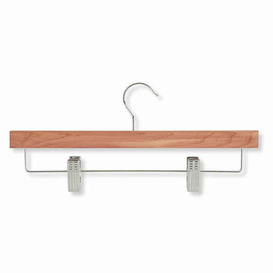 Honey-Can-Do HNG-01535 Skirt/Pant Hanger with Clips, Cedar, 4-Pack