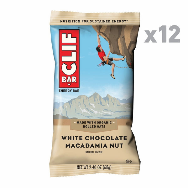 CLIF BAR - Energy Bar - White Chocolate Macadamia - (2.4 Ounce Protein Bar, 12 Count)