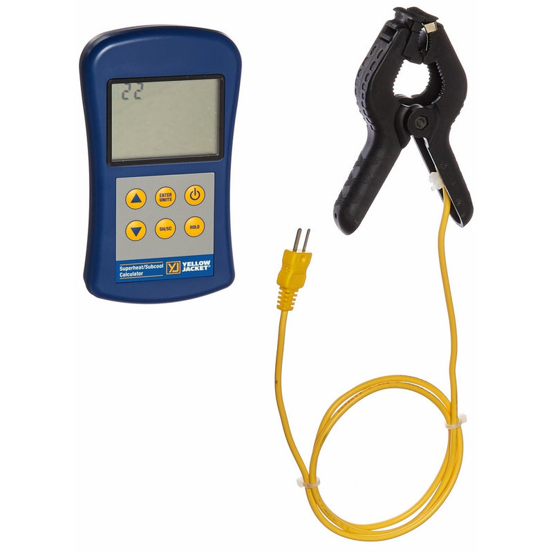 Yellow Jacket 69196 SuperHeat/SubCool Calculator with Thermometer and P/T Chart