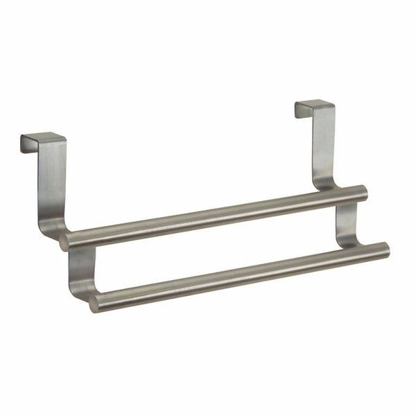 InterDesign Forma Over-the-Cabinet Kitchen Dish Towel Bar Rack - 9", Stainless Steel