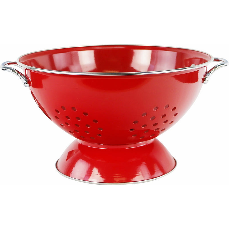 Calypso Basics by Reston Lloyd Powder Coated Enameled Colander, 5 Quart, Red