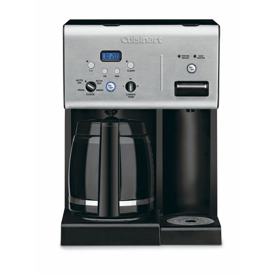 Cuisinart CHW-12 Coffee Plus 12-Cup Programmable Coffeemaker with Hot Water System, Black/Stainless