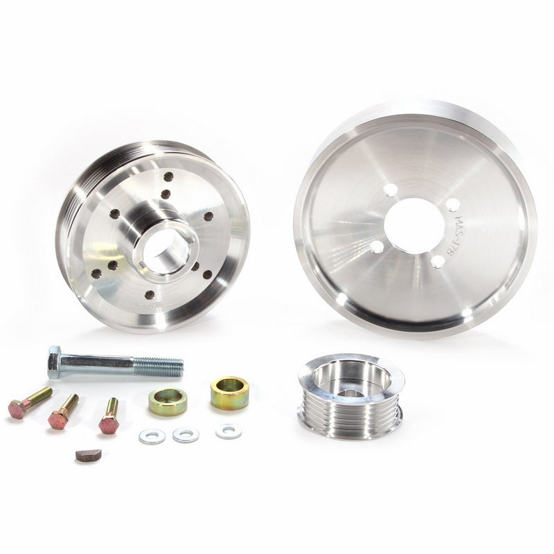 BBK 1559 Underdrive Pulley Kit for Ford Mustang 4.6/ GT - 3 Piece Lightweight CNC Machined Aluminum Kit