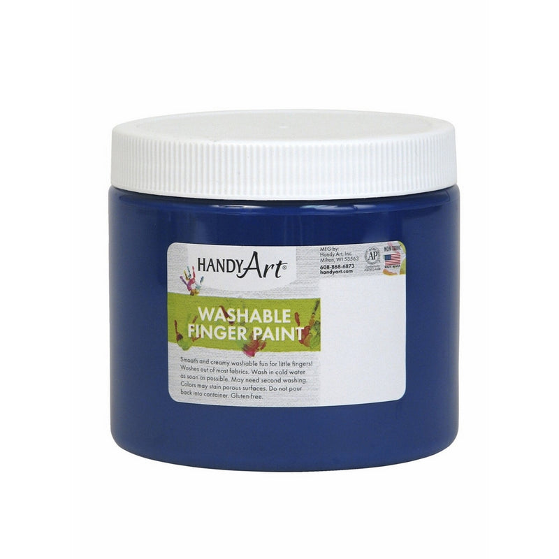 Handy Art Washable Finger Paint 16 ounce, Blue