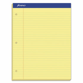 Ampad Evidence Pad, Dual College Ruled, Size 8.5 x 11.75 Inches, Canary Paper, 100 Sheets Per Pad (20-223)