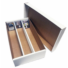 (2) SUPER Shoe 3 Row Storage Box (3000 Ct.) - Corrugated Cardboard Storage Box - Baseball,Football, Basketball, Hockey, Nascar, Sportscards, Gaming & Trading Cards Collecting Supplies by MAX PRO