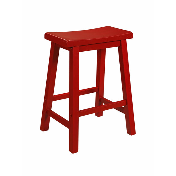 Powell Color Story Schoolhouse-Style Counter Stool, Crimson Red