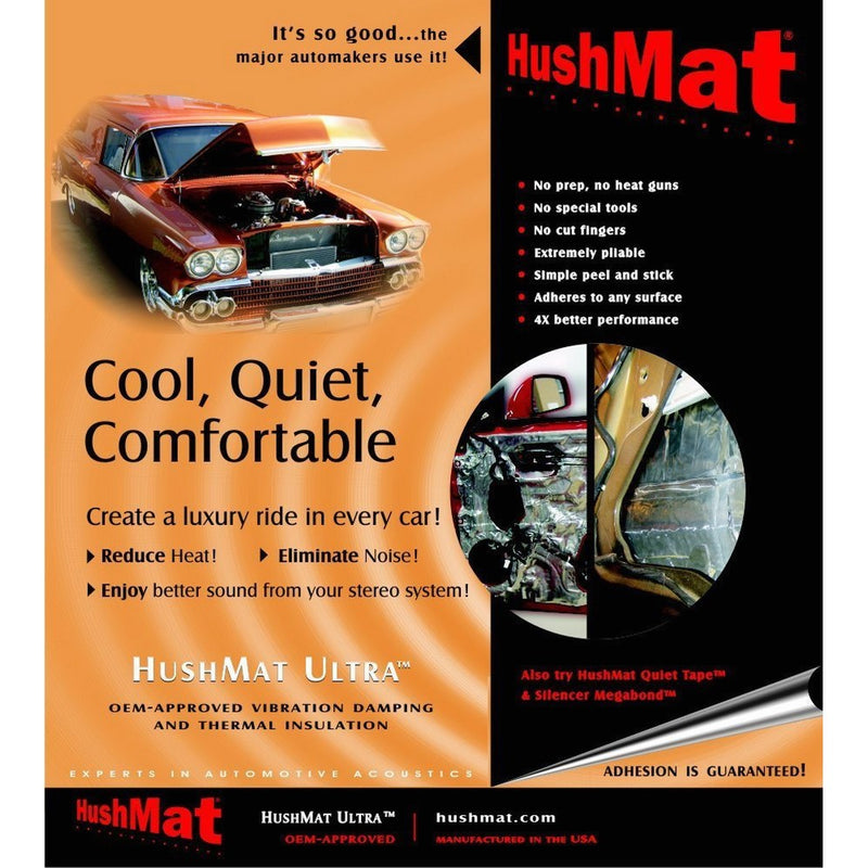 HushMat 10200 Ultra Black Foil Door Kit with Damping Pad - 10 Piece