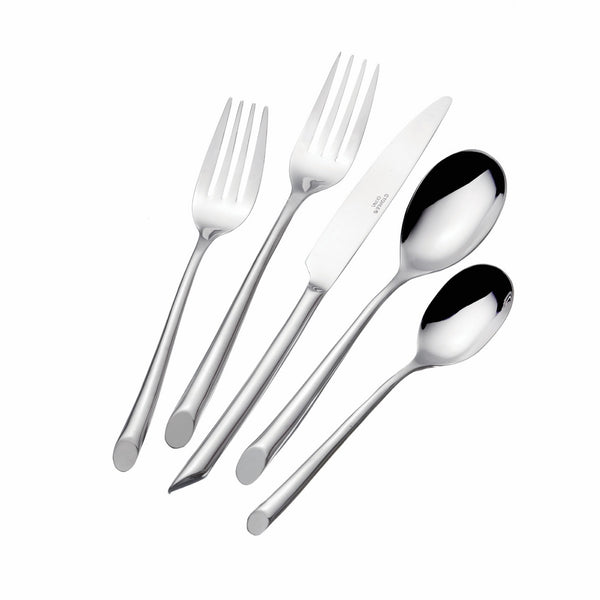 Towle Living T8613200 Wave 20-Piece Forged Stainless Steel Flatware Set, Service for 4