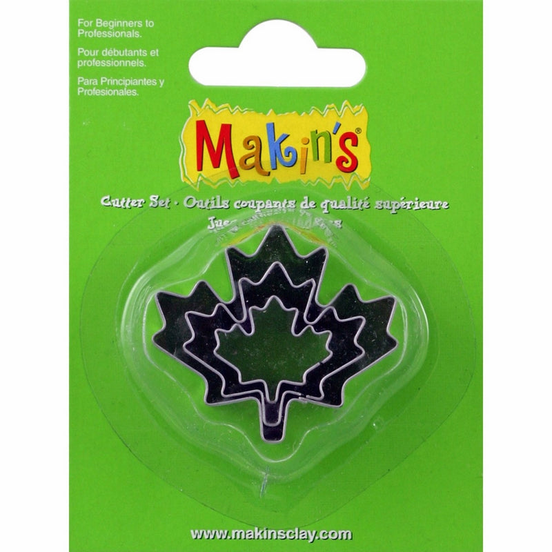 Makin's USA Makin's Clay Cutters 3/Pkg-Maple Leaf