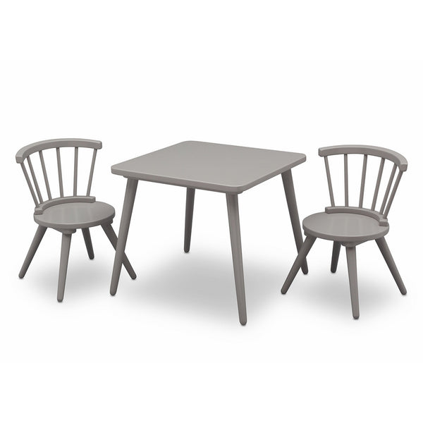 Delta Children Windsor Table & 2 Chair Set, Grey