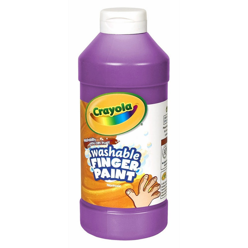 Crayola; Washable Fingerpaint; Art Tools; 32-Ounce Plastic Squeeze Bottle; Bright, Bold Colors; Violet Purple