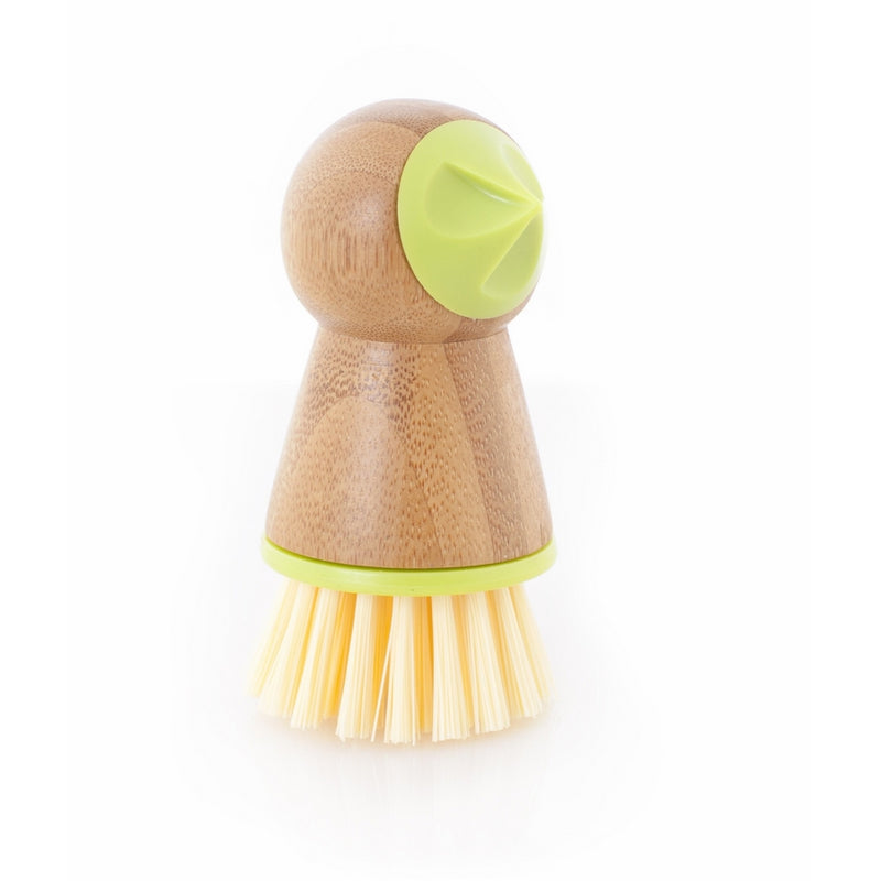 Full Circle Tater Mate Bamboo Potato Brush with Eye Remover, Green