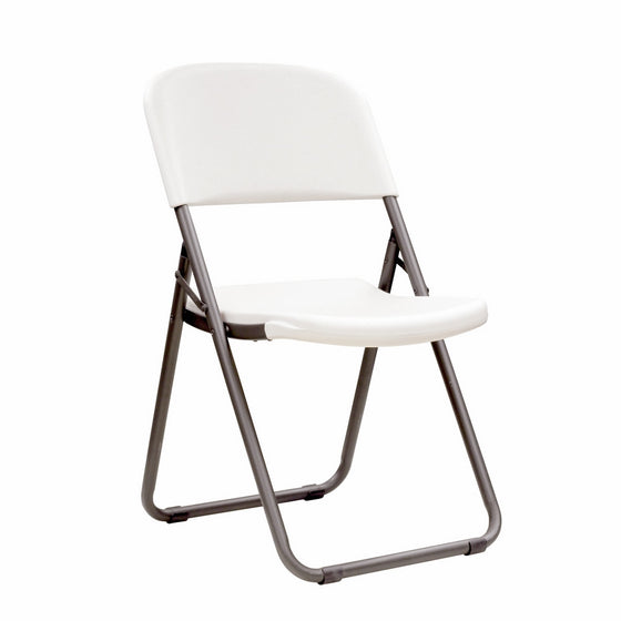 Lifetime 80155 Loop Leg Folding Chair, White Granite, Pack of 4