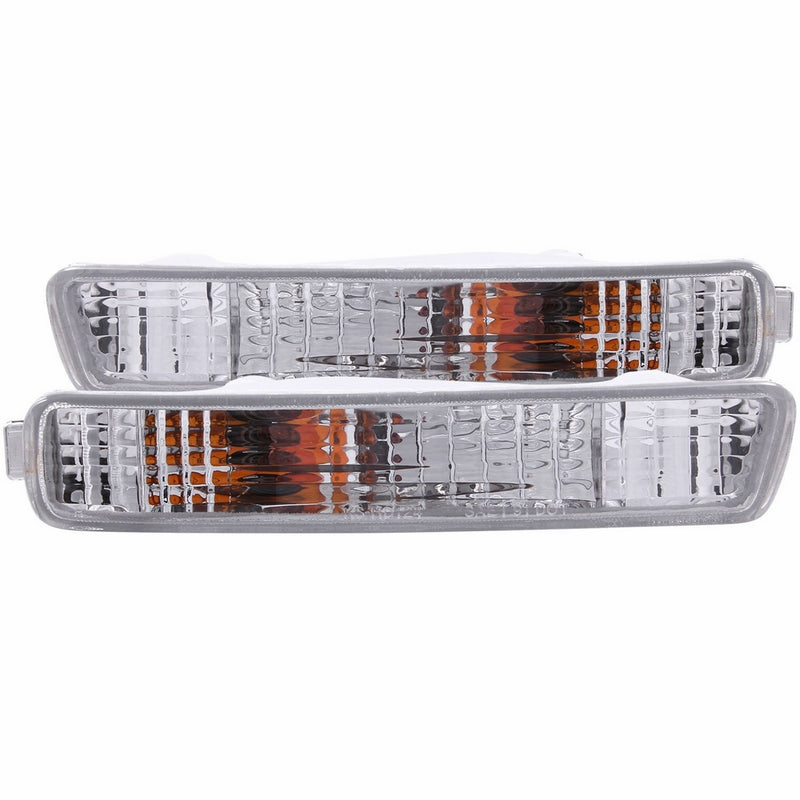 Anzo USA 511008 Honda Accord Chrome Euro w/Amber Reflector Bumper Light Assembly - (Sold in Pairs)