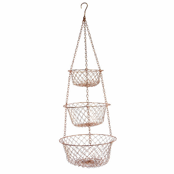 Fox Run 5211 Hanging Wire Baskets, Copper