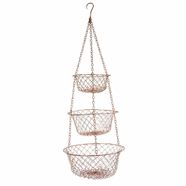 Fox Run 5211 Hanging Wire Baskets, Copper