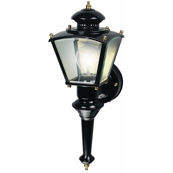 Heath HZ-4150-BK Zenith Motion-Activated Four-Sided Coach Light, Black Brass