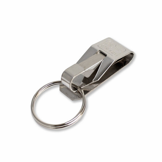 Lucky Line Secure-A-Key Clip-On Key Carrier, Stainless Steel, 1 Pack (40401) Secure Key Clip with Easy Access