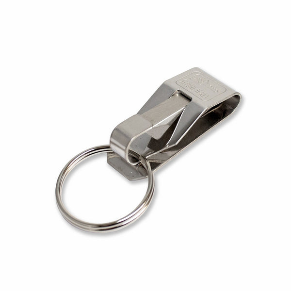 Lucky Line Secure-A-Key Clip-On Key Carrier, Stainless Steel, 1 Pack (40401) Secure Key Clip with Easy Access