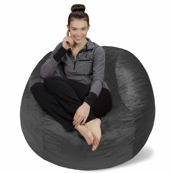 Sofa Sack - Bean Bags Memory Foam Bean Bag Chair, 4-Feet, Charcoal