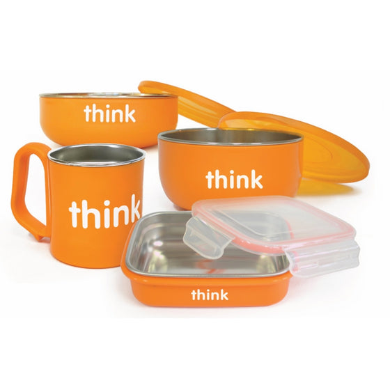 Thinkbaby Complete BPA Free Feeding Set, Orange, 6 Months