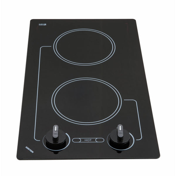 Kenyon B41601 6-1/2-Inch Caribbean 2-Burner Cooktop with Analog Control UL, 120-volt, Black