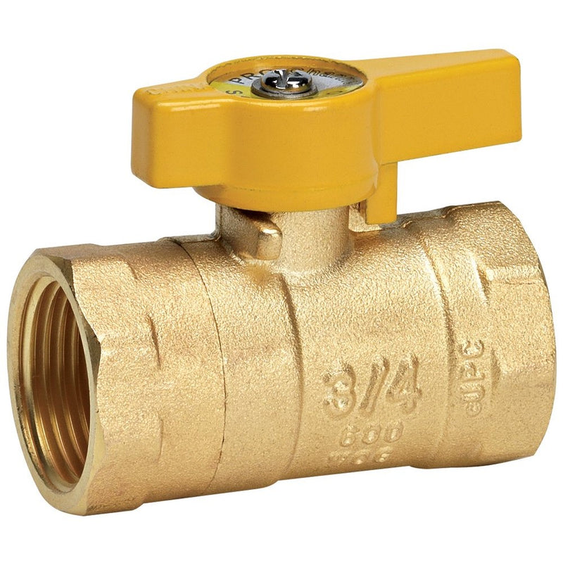 Homewerks VGV-2LH-B4CB Gas Ball Valve, Female Thread x Female Thread, Brass, 3/4-Inch