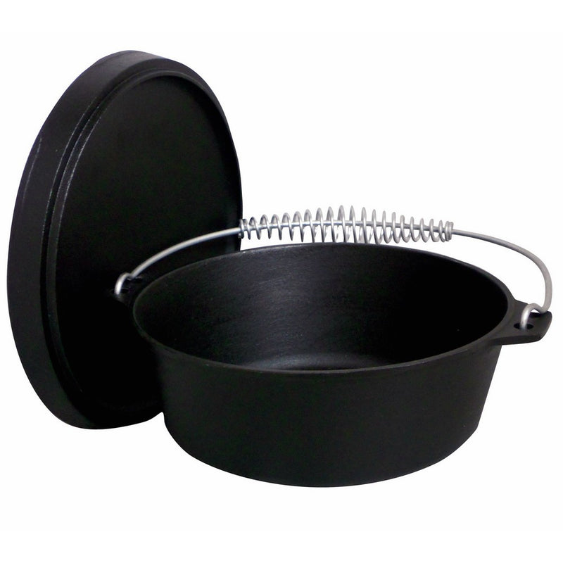 King Kooker CI12S Pre-seasoned Outdoor Cast Iron Dutch Oven, 12-Quart