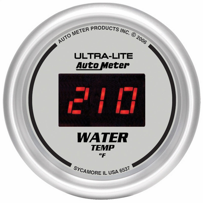 Auto Meter 6537 Ultra-Lite Digital 2-1/16" 0-300 Degree F Digital Water Temperature Gauge