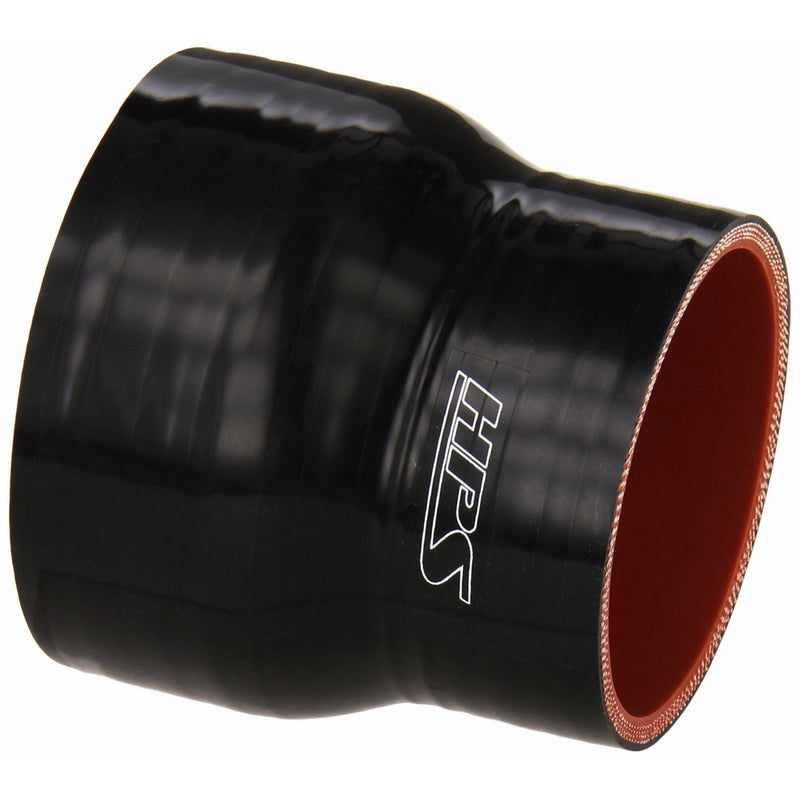 HPS HTSR-250-300-BLK Silicone High Temperature 4-ply Reinforced Reducer Coupler Hose, 50 PSI Maximum Pressure, 3" Length, 2-1/2" > 3" ID, Black