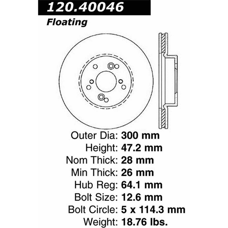 Stoptech 127.40046L Auto Part