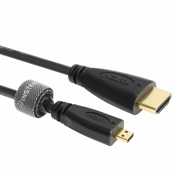 Mizar Gold Plated High Speed Micro HDMI Male to High Speed Standard HDMI Male Cable for Verizon LG Revolution (6 feet)