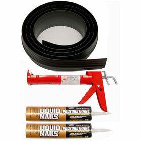 Auto Care Products Inc 53016 16-Feet Tsunami Seal Garage Door Threshold Seal Kit, Black