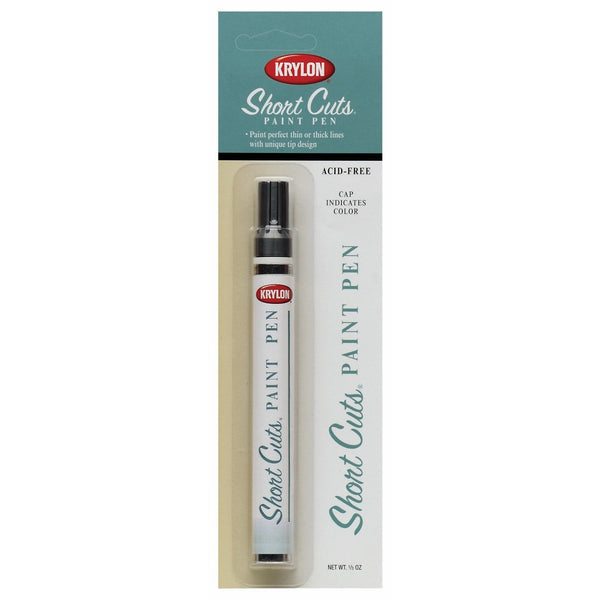 Krylon KSCP914 Short Cuts Paint Pen, Gloss Black, .33 Ounce