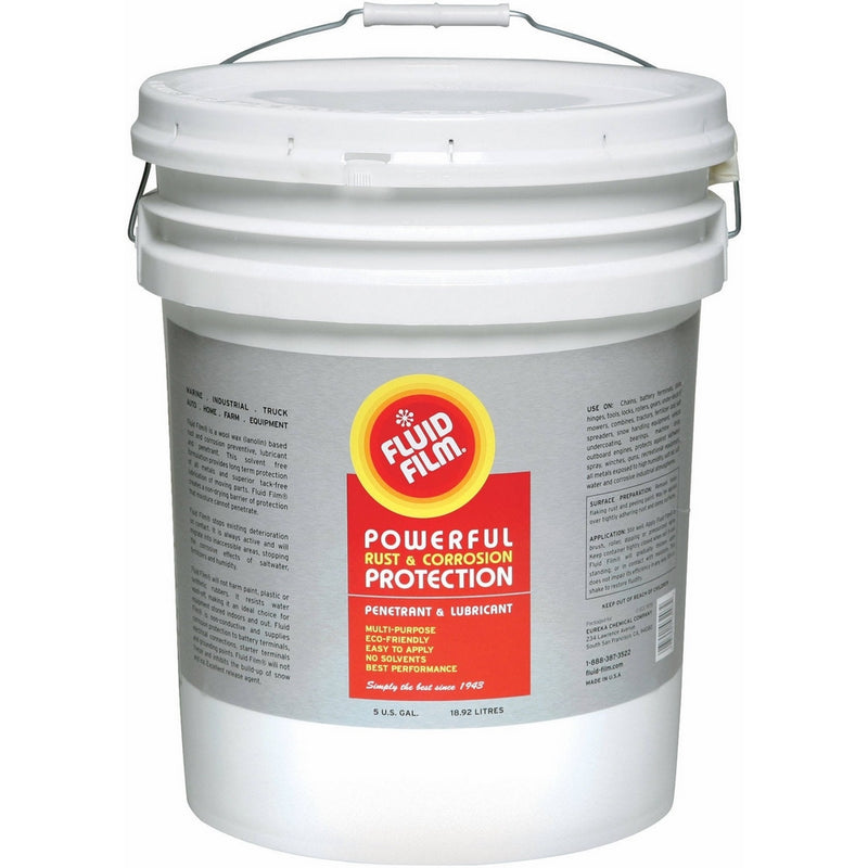 Fluid Film 5gal Pail NAS Rust Inhibitor Rust Prevention Anti Corrosion Anti Rust Coating Undercoating Underbody Rust Proofing Corrosion Protection for Truck Snow Blower Mower Car Semi Tractor Bus