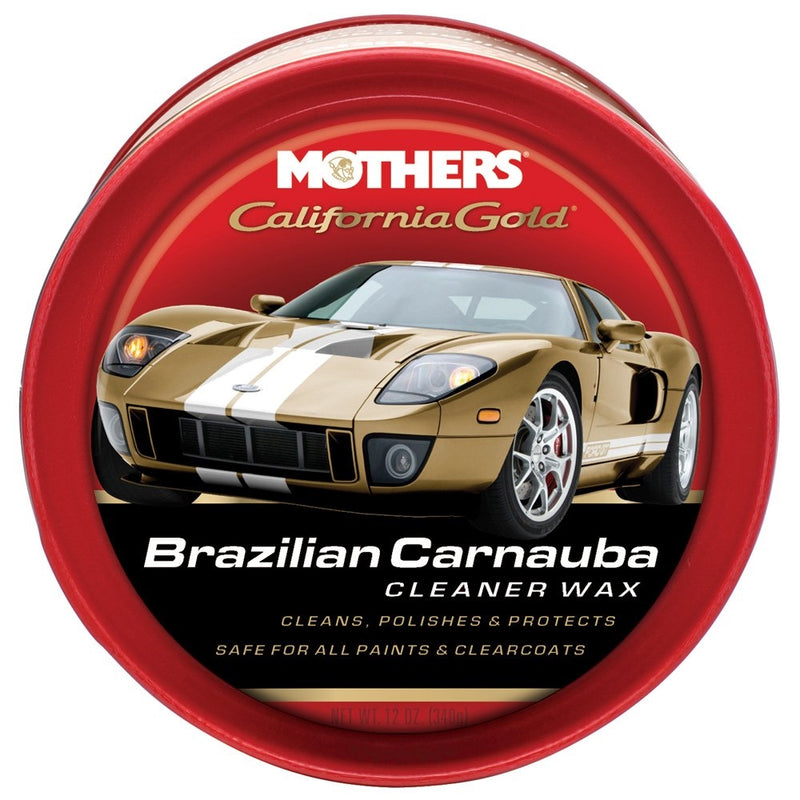 Mothers 05500 12 Oz California Gold Original Formula Carnauba Cleaner Wax