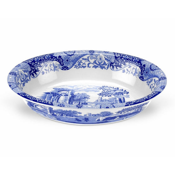 Spode Blue Italian Oval Rimmed Dish