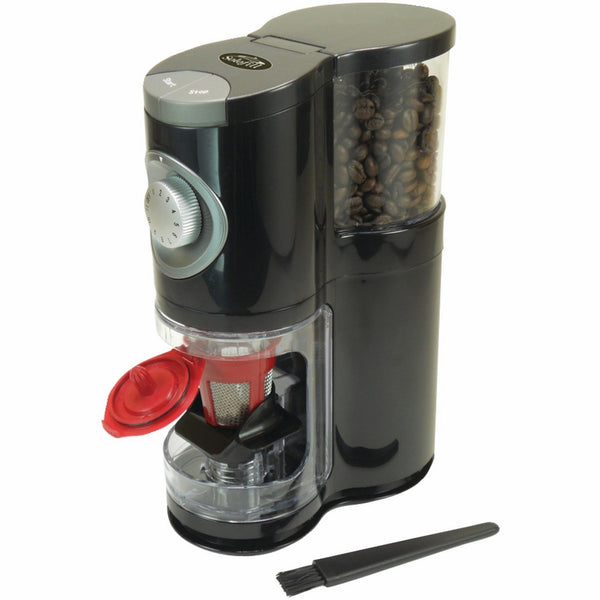 Solofill SOLOGRIND 2-in-1 Automatic Single Serve Coffee Burr Grinder for Coffee Pod