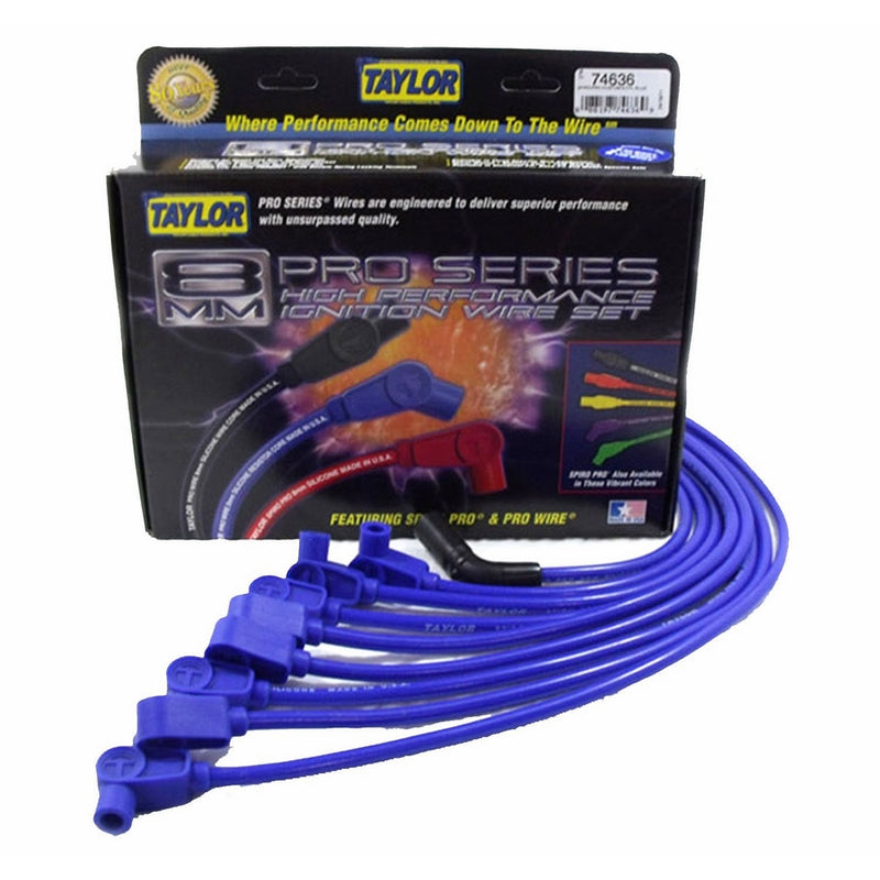 Taylor Cable 74636 Spiro-Pro Blue Spark Plug Wire Set
