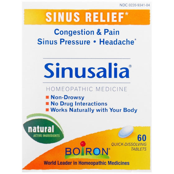 Boiron Sinusalia, 60 Tablets, Homeopathic Medicine for Sinus Relief