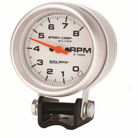 Auto Meter 3707 Sport-Comp Silver Mini Tachometer