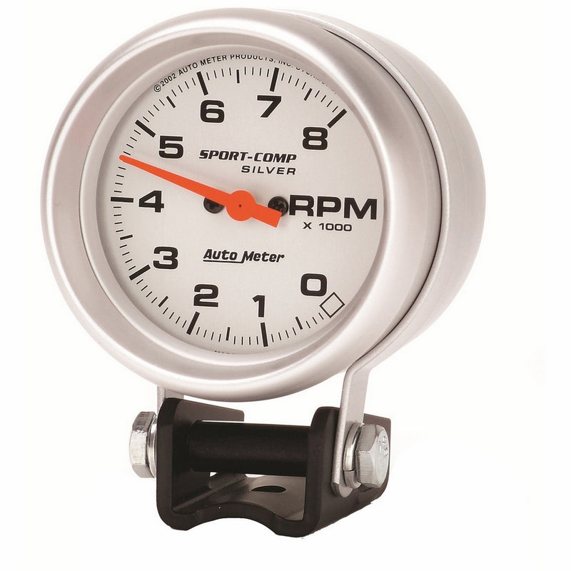 Auto Meter 3707 Sport-Comp Silver Mini Tachometer