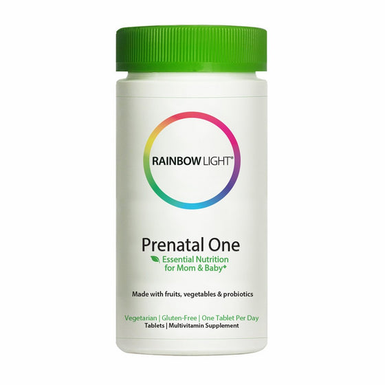 Rainbow Light - Prenatal One Multivitamin, 90 Count, Folic Acid, Probiotic, Iron