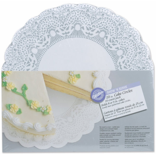 Wilton 10-Inch Show 'N Serve Cake Board, 10/Pack