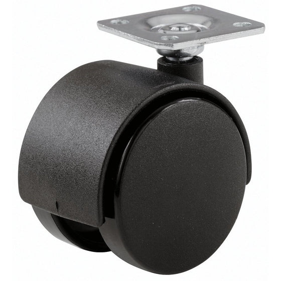 Shepherd Hardware 9401 1-5/8-Inch Office Chair Caster, Twin Wheel, 1-1/2-Inch Sq. Plate, 40-lb Load Capacity, 2-Pack